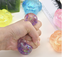 Jouet Squishy Patte de Chat en Silicone avec Poudre Dorée Scintillante et Logo Personnalisé, Figurine Animale Kawaii à Remontée Lente, Anti-Stress, Unisexe