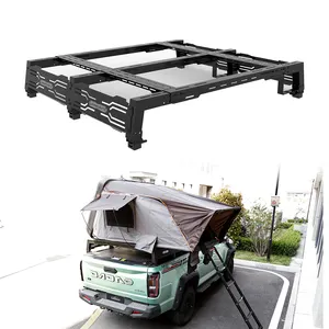 Support de lit réglable court en alliage d'aluminium rétractable universel pour camionnette