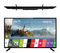 Téléviseur intelligent Android 4K 55 pouces avec panneau AUO, cadre sans bordure, 2G+16G RAM, DVB-T2, Air Cast, LAN, rétroéclairage LED, certifié CE FCC, pour usage hôtelier