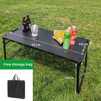 Table pliante d'extérieur, table tactique hydraulique semi-automatique, portable pour les voyages en voiture, équipement de camping, table de pique-nique