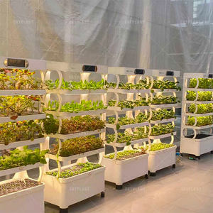 Système de culture de plantes intelligent compact à 5 niveaux - Éclairage LED pour la croissance des plantes, irrigation par pulvérisation et couche de semis haute capacité pour une utilisation en intérieur - Product Image 4