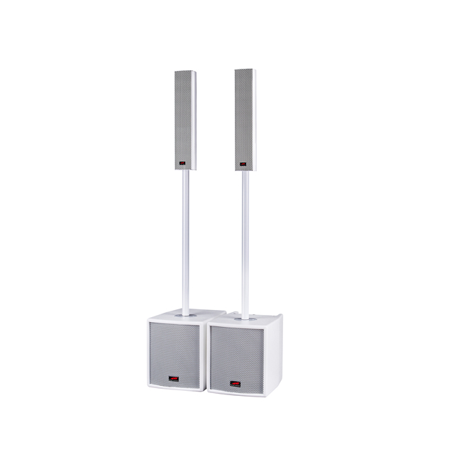 KQ Series Compact PA Active Speaker System Set Includes 2 Subwoofers and 2 Column Speakers With Bluetooth