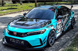Cofano Ventilato in Vera Fibra di Carbonio Stile VS per Honda <span class=keywords><strong>Civic</strong></span> Type R FL5 Hatchback dal <span class=keywords><strong>2022</strong></span> in poi - Product Image 4