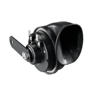 günstiges 12V Snail Autohorn zweitönige Fanfare Kontaktpunkt 2-Wege Lautsprecher Design 410-510db Ton aus langlebigem Aluminium schwarz Gua