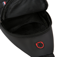 Bolso Bandolera de Hombro Ligero de Poliéster Impermeable Vintage para Hombre con Cierre, Puerto para Auriculares y Compartimento para Teléfono Móvil