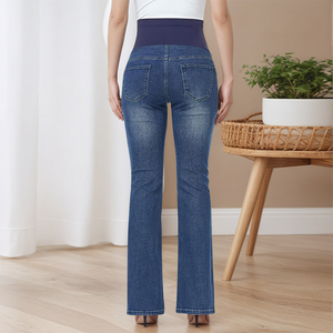 Leggings de maternité pour femmes, nouvelle arrivée, leggings de maternité taille haute, leggings de maternité respirants de haute qualité, jeans en denim bleu vintage - Product Image 3