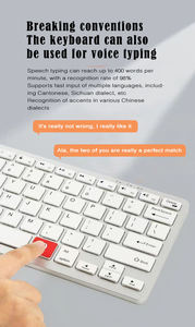 Clavier sans fil ergonomique Bluetooth AI intelligent avec disposition nordique suédoise personnalisée Azerty Qwerty pour Surface Pro - Product Image 6