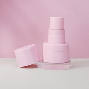 Vente en gros de pots ronds en plastique PP personnalisés, blancs, noirs, roses, vides, pour crème cosmétique - Product Image 4