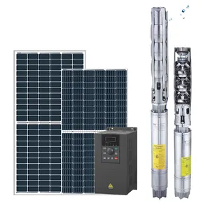 0.75kw 1kw 5kw 10kw 20kw 50kw 110kw sistema di pompa di irrigazione solare sistema di alimentazione solare ac griglia ingresso ibrido solare sistema di pompa AC