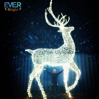 Guirlandes lumineuses LED 3D personnalisées en PVC en forme de rennes pour la décoration de la rue et du paysage, indice de protection IP65, 110V/240V, Halloween, Noël