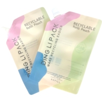 La finition mate imprimée par coutume 500ml tiennent la poche de recharge de papier d'aluminium de poche de bec écologique