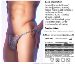 Lencería Erótica Sexy de Talle Bajo para Hombre, Conjuntos de Dormir, Tejido de Chinlon, Diseño de Tanga con Espalda Descubierta, Talla Única, Digital - Product Image 6