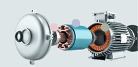 Moteur de ventilateur d'échappement électrique triphasé à haute vitesse de 1,5 kW, petite puissance, 2800 tr/min