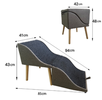 Rampe d'accès transfrontalière pour animaux de compagnie, escalier pour chiens, marches pour chats et chiens pour canapé et lit, chaise pliable