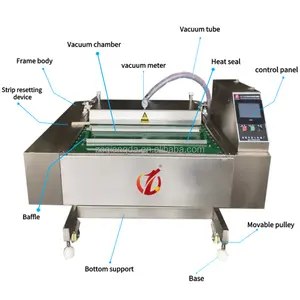 DZ1000 automatic and semi automatix continous rolling type vacuum packaging machine