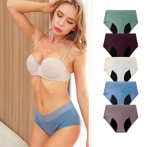 Venta al por mayor de algodón Calzon Menstrual Ropa interior Culotte Menstruelle Lavable Menstruación Encaje Período Bragas para las mujeres - Product Image 2