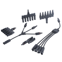 Connecteur de branche solaire étanche IP67 30A 50A 1000V avec contacts en alliage de cuivre et boîtier PC PA pour système d'énergie solaire