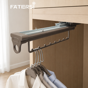 Organisateur de vêtements carré moderne FATERSI 2026 avec fermeture douce, étagère coulissante et crochets métalliques – Rangement de garde-robe en gros - Product Image 2