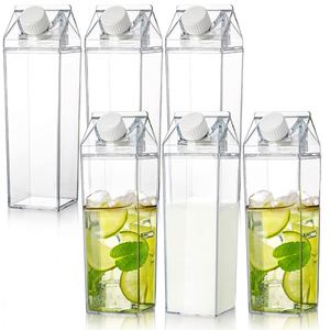 1000Ml Transparent <b>Plastic</b> Leak-Proof <b>Juice</b> <b>Bottles</b> with Lids for Direct Drinking for Adults for Camping and Party Activities - Product Image 5