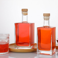 100ml 200ml 375ml 500ml 700ml 750ml 1000ml Jus Rond Spiritueux Brandy Xo Whisky Rhum Gin Vin Vide Vodka Bouteilles En Verre