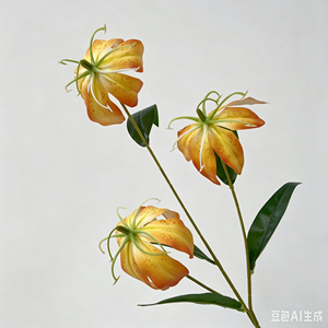 Fiori Artificiali in Seta, Gigli Fiammeggianti Stampati in 3D, Decorazione per Sfondi di Feste, Effetto Tattile Idratante, Colore Personalizzabile per Matrimoni - Product Image 5