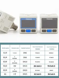 เกจวัดความดันดิจิตอลพลาสติก ZSE20 ISE30A บารอมิเตอร์ 01 สวิตช์วัดแรงดัน L ว่างเปล่า DPSN แรงดันบวก แรงดันลบ <span class=keywords><strong>1</strong></span> กิโลกรัม ผลิต - Product Image 4