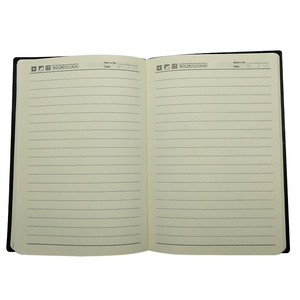 Carnet en cuir PU relié cousu, couverture rigide en papier épais ligné, avec logo personnalisé estampé à chaud, idéal pour les conférences efficaces - Product Image 3