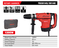 Marteau perforateur rotatif professionnel CHINA TIEDAO Marque TD30145 45mm/SDS PLUS avec marteau électrique
