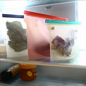 Sac de conservation alimentaire en silicone réutilisable, durable, sans BPA, écologique, sac de voyage <span class=keywords><strong>sous</strong></span> <span class=keywords><strong>vide</strong></span> pour animaux de compagnie, sandwichs, fruits et pain - Product Image 4