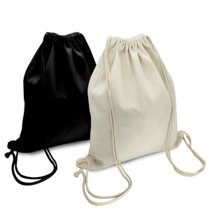 Solid Color Canvas Drawstring Bag Cotton Fabric Unisex Sports <b>Backpack</b> Basketball Soccer Outdoor Sketching Bag - Product Image 4