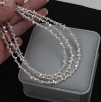 Collier semi-fini en perles d'eau douce naturelles baroques à fort lustre, mini-pétales, vente en gros, bijoux DIY pour femmes