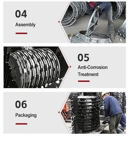 Couvercle de regard en fonte ductile sécurisé sur mesure, <span class=keywords><strong>prix</strong></span> de gros, avec cadre chromé/noir, antivol, pour installations routières - Product Image 5