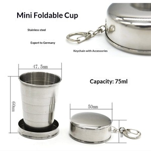 Food Grade Stainless Steel Collapsible <b>Cup</b> Portable Telescopic Water <b>Cup</b> for Outdoor Travel <b>Camping</b> - Product Image 3