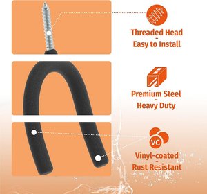 Crochet en U à visser suspendu outils de jardin porte-<span class=keywords><strong>pelle</strong></span> montage <span class=keywords><strong>mural</strong></span> Garage stockage organisateur crochets de Garage - Product Image 3