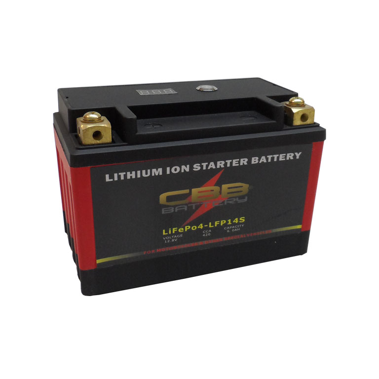 LFP14S/YTZ14S motorcycle battery 420CCA 12.8V deep cycle rechargeable lithium motor battery