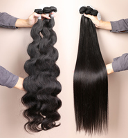 Paquets de cheveux humains brésiliens bruts, tissage de paquets de cheveux vierges à cuticule alignée, extensions de cheveux humains doublement étirées bon marché, vente en gros