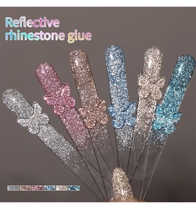 Gel à ongles réfléchissant effet diamant brisé 6 couleurs 15ML, nouvelle tendance 2026, gel UV argenté flash, usage professionnel pour salon de manucure - Product Image 4