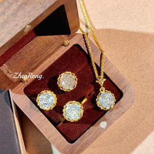 Oferta Plata 925 Esterlina Elegante Lujoso Conjunto de Joyas con Circonita para Boda, Cumpleaños, Fiesta, Uso Diario, Regalo Unisex - Product Image 1