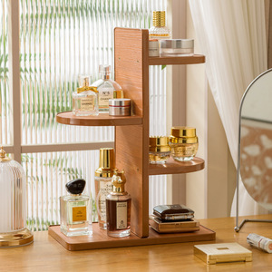 Multi Layer <b>Storage</b> Rack 4 Tier Wooden Desk Organizer For <b>Kitchen</b> Coffee Cup Holder Living Room Office Shelf <b>Unit</b> - Product Image 3