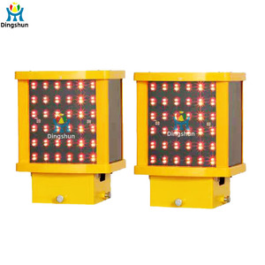 Outdoor Solar PC Intelligent Anti-Fog Flashing Warning Light LED Single-Link Synchronized Fog Light for Expressway Tunnel Use