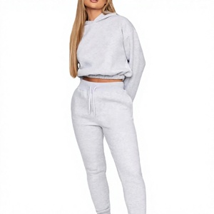 2026 New Custom Women's Hooded Regular Fit <b>Vintage</b> Solid 2-in-1 Breathable Quick Dry 100% Cotton Fleece Tracksuit <b>Sweatshirt</b> - Product Image 1