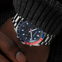 Nouvelle montre chronographe automatique à trois aiguilles et six aiguilles, étanche à 100 m, lumineuse, de luxe, rétro, Panda, pour hommes