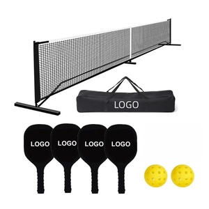 Ensemble de balles de cornichon personnalisées TY-1035H directement de l'usine Ensemble de pickleball de 22 pieds de qualité avec filet et pagaie - Product Image 1