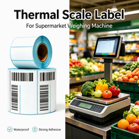 Rouleau d'étiquettes autocollantes thermiques directes 50x30mm vierges pour les magasins de détail, les supermarchés, les étiquettes de prix, l'étiquetage des produits SKU