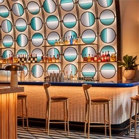 Ensemble de table et de chaises de salle à manger modernes et personnalisables de luxe pour hôtel 5 étoiles, restaurant commercial, mobilier de restaurant carré en bois massif