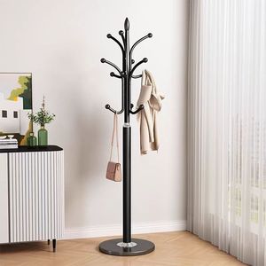 Modern Metal Coat Rack Freestanding Minimalist Design Stable Floor Standing Clothes Hanger For Bedroom Living Room - Product Image 1