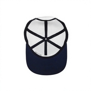 Custom 3D Logo Perforated Golf Curved Brim 5 Panel Laser Cut Hole Cap Breathable Mesh Outdoor Cap Performance Sports <b>Hat</b> - Product Image 5