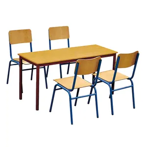 preschool furniture wooden dinning table with chair kids study table for kindergarten