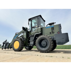 Chargeuse frontale compacte de 3,4 tonnes avec boîte de vitesses PLC, moteur diesel, garantie 1 an, spécialisée pour les stations de traitement des déchets, grappin personnalisé disponible - Product Image 2