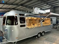 Camion de restauration mobile de style moderne en acier inoxydable, entièrement équipé, pour la vente de nourriture de rue, idéal pour les hôtels et les villas